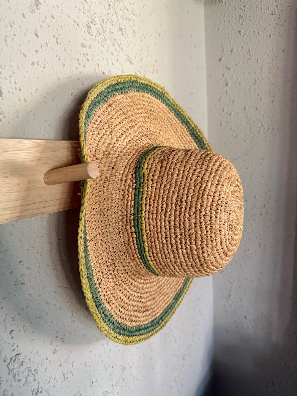 Vintage Rafia Straw Sun Hat